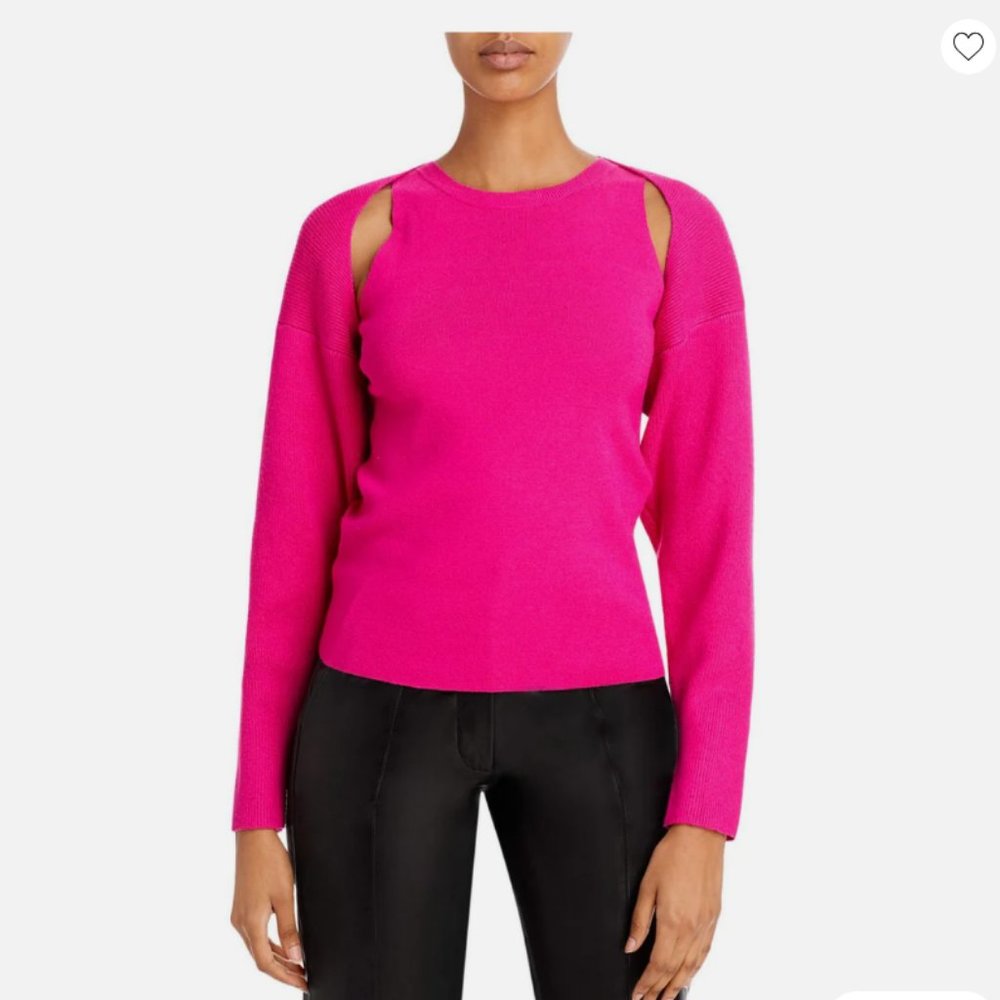Lucy Paris Connell Knit Bolero Layered Top Bolero Shrug Sweater Small Black 2PC